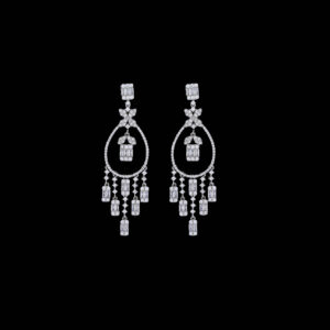 oval shaped pendant earrings