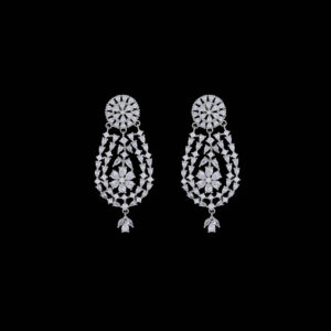 Toned& white earrings