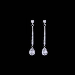 Drop sterling silver earrings